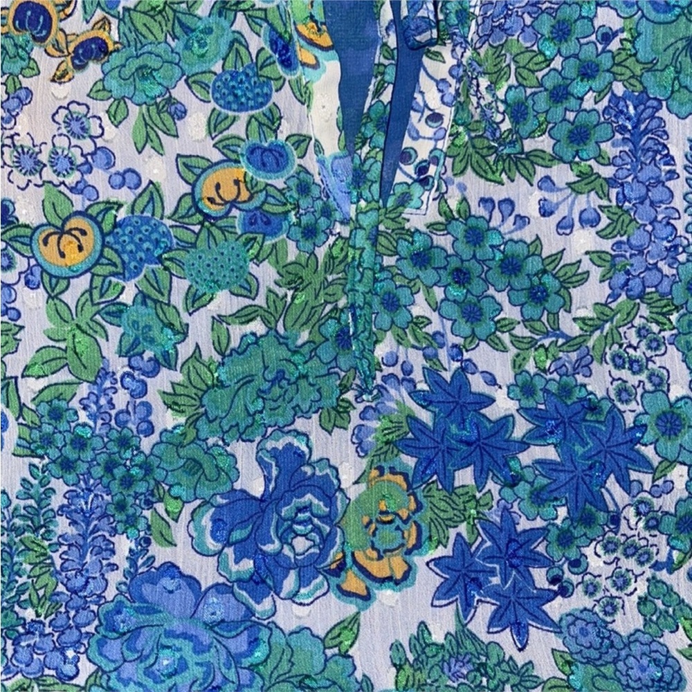 Joie NWOT short sleeve blouse with beautiful floral print. Size M. - Picture 10 of 10